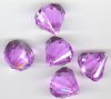 5 25x30mm Amethyst Faceted Acrylic Drop